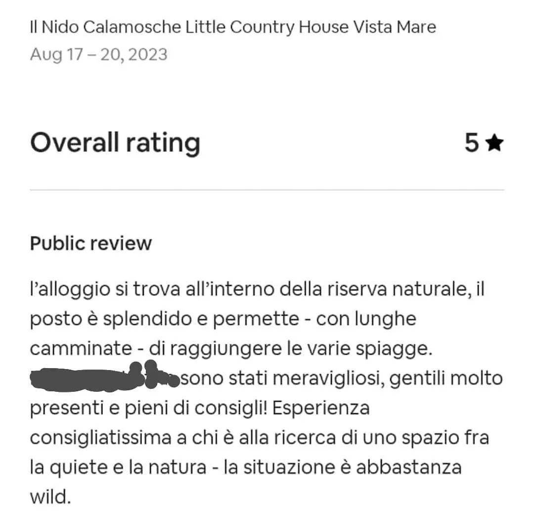 Апартаменты Il Nido, Calamosche Ното Италия